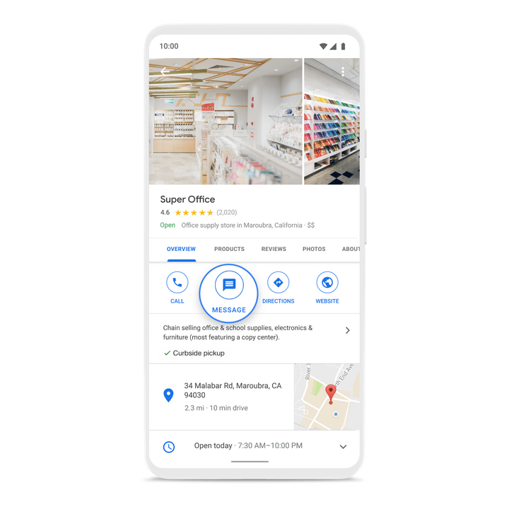 Google Business messages