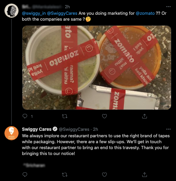 Social Media Complain Swiggy Swiggy Social Media Complain