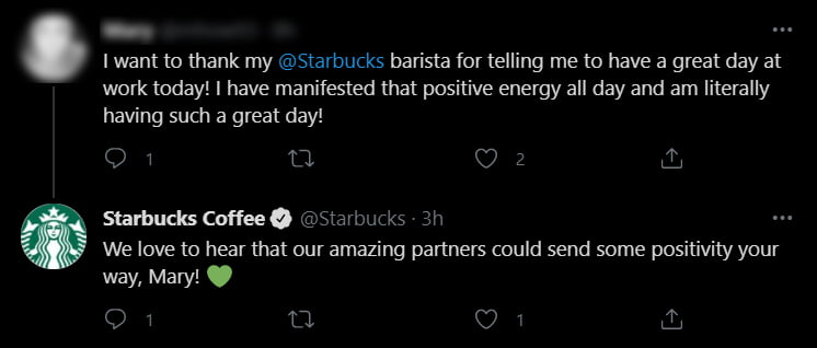 Starbucks Twitter Replies Starbucks Social Media Customer Service
